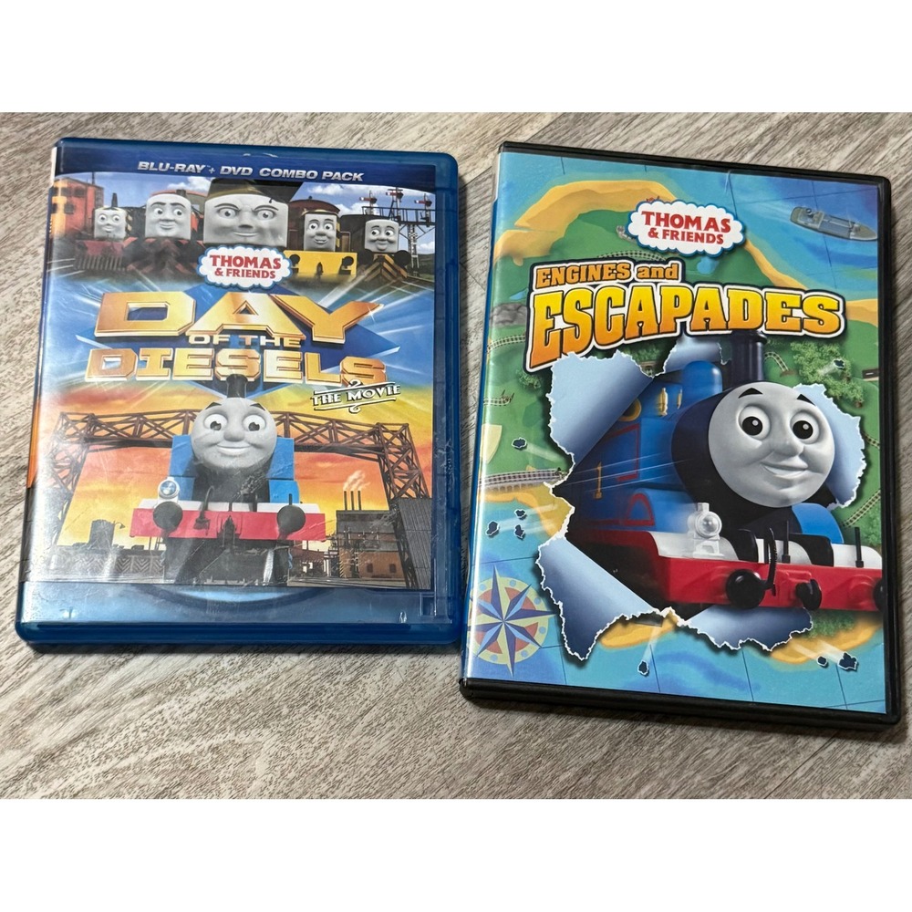 Thomas & Friends Day of the Diesels Blu-ray DVD and Engines & Escapades DVD‎ Lot